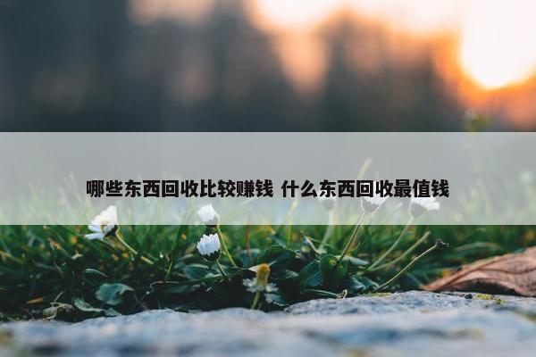 哪些东西回收比较赚钱 什么东西回收最值钱