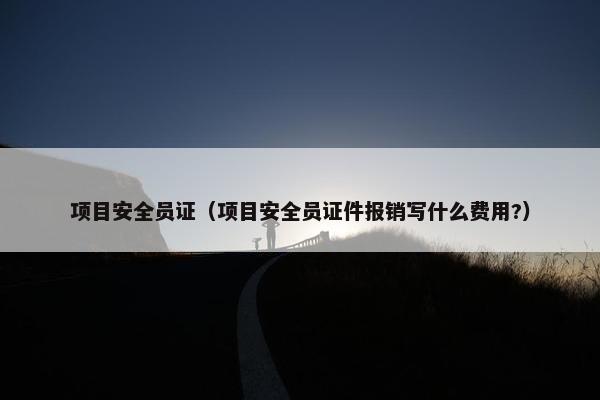 项目安全员证（项目安全员证件报销写什么费用?）