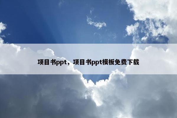 项目书ppt，项目书ppt模板免费下载