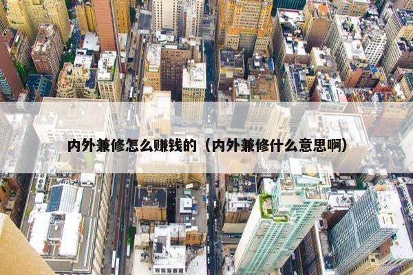 内外兼修怎么赚钱的（内外兼修什么意思啊）