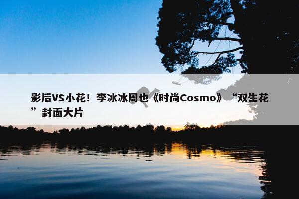 影后VS小花！李冰冰周也《时尚Cosmo》“双生花”封面大片