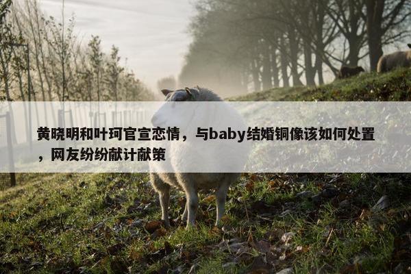 黄晓明和叶珂官宣恋情，与baby结婚铜像该如何处置，网友纷纷献计献策